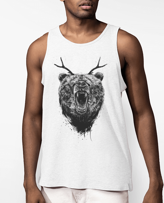 Débardeur Homme Angry bear with antlers Par Balàzs Solti