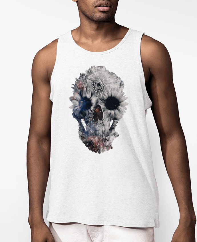 Débardeur Homme Floral skull 2 Par ali_gulec