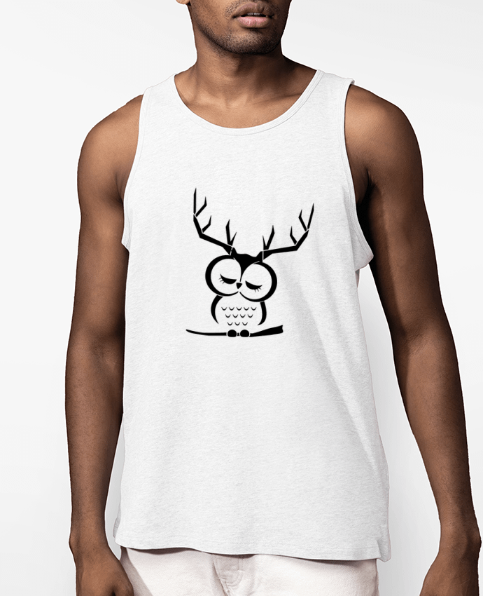 Débardeur Homme Bio Hibou cerf Par Ikare