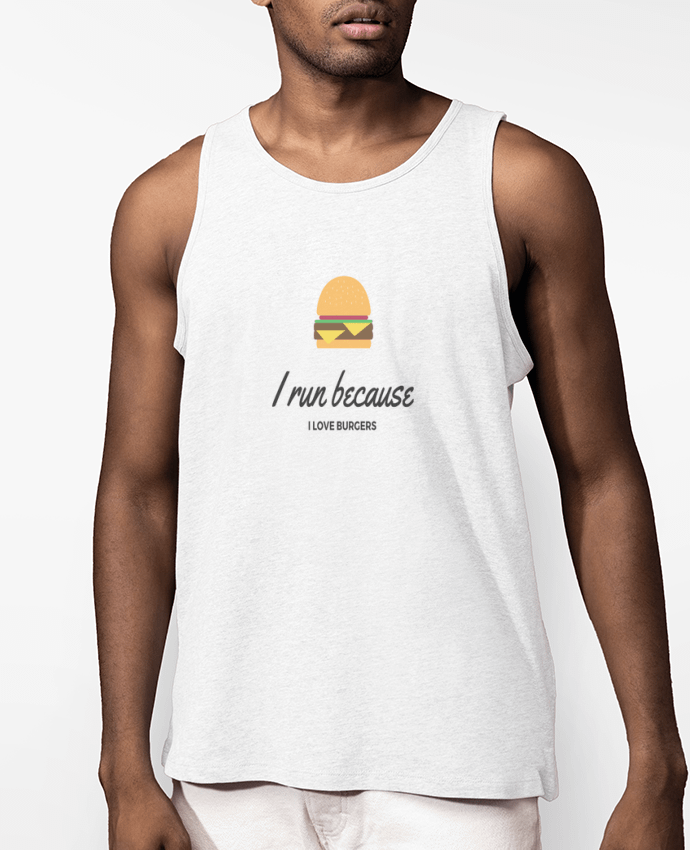 Débardeur Homme I run because I love burgers Par Dream & Inspire