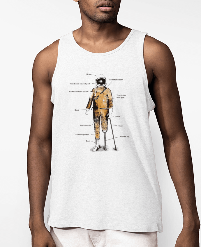 Débardeur Homme Astropirate with text Par Florent Bodart