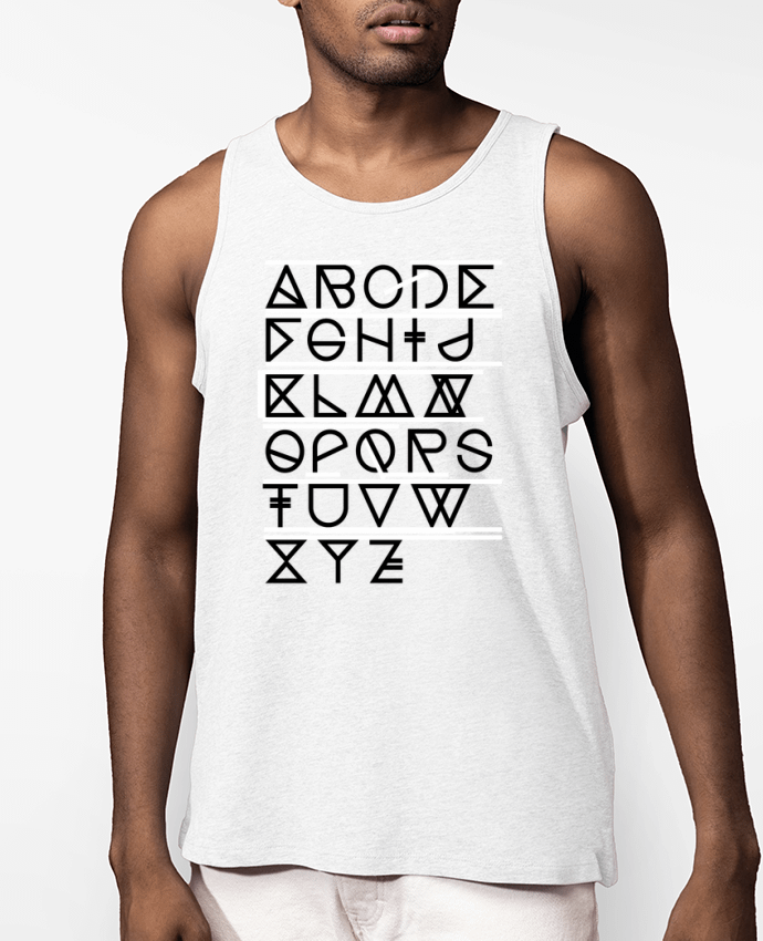 Débardeur Homme Geometrical ABC White Par na.hili