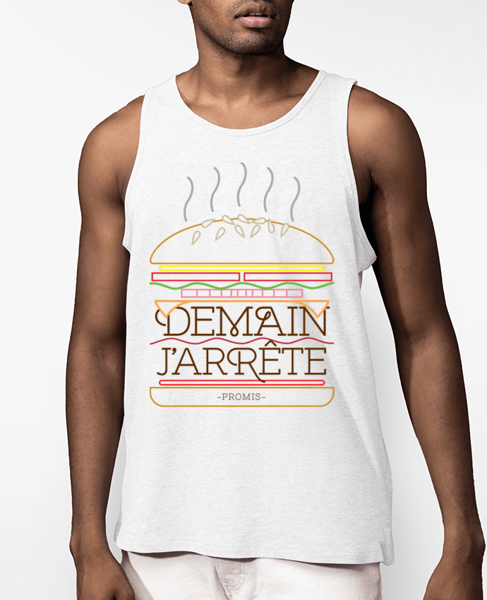 Débardeur Homme Promis, j'arrête les burgers Par Promis