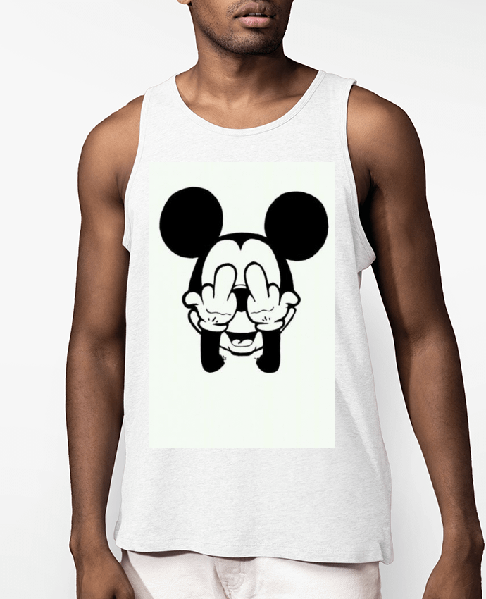 Débardeur Homme Bio Vetement mickey doigt d'honneur Par Designer_TUNETOO