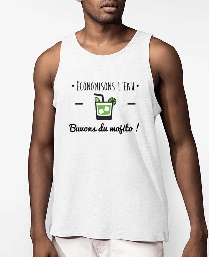 Débardeur Homme Économisons l'eau, buvons du mojito ! Humour , alcool , citations Par Benichan