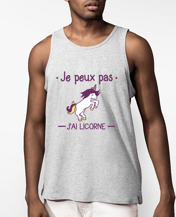 Débardeur Homme Je peux pas j'ai licorne Par Benichan