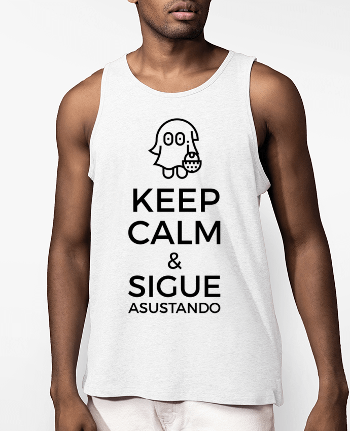 Débardeur Homme Keep Calm and Sigue Asustando Par tunetoo