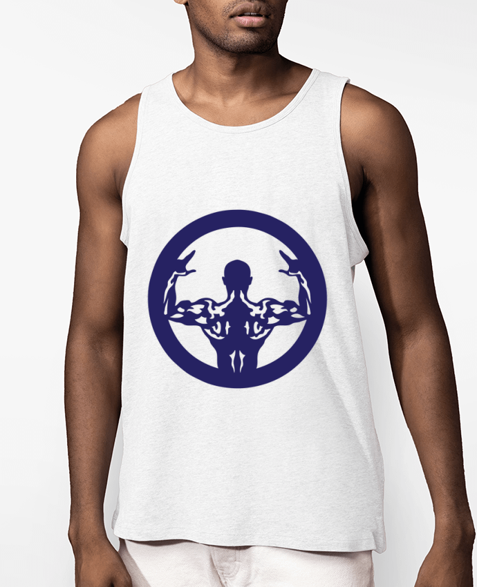 Débardeur Homme Bio bodybuilding musculation logo biceps pose Par Achille