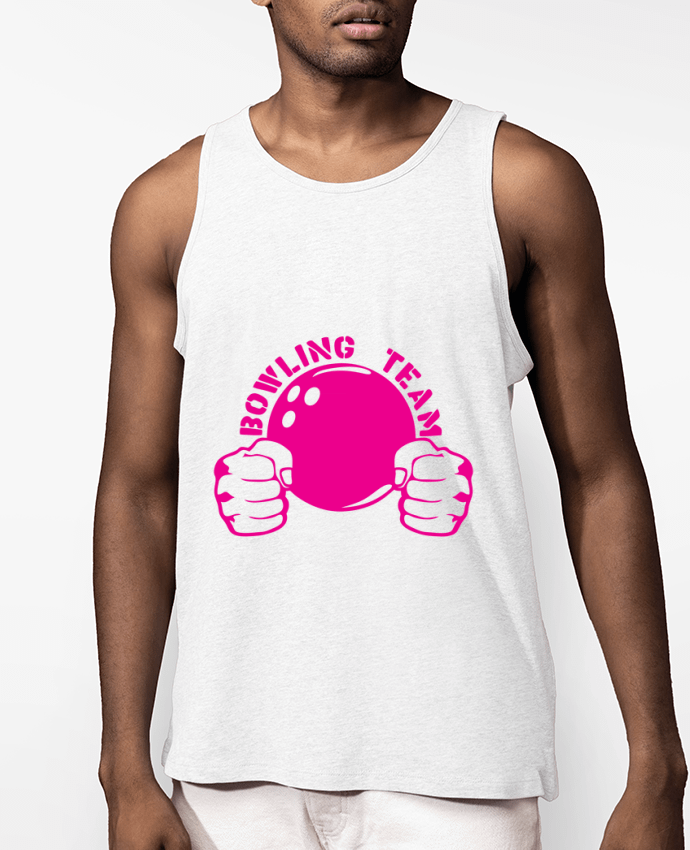 Débardeur Homme Bio bowling team poing fermer logo club Par Achille