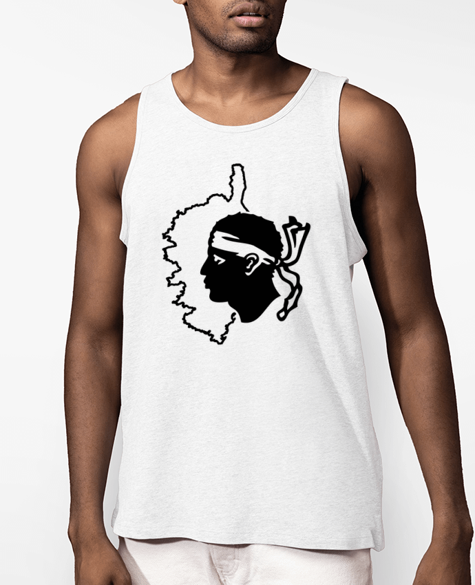 Débardeur Homme Corse Carte et drapeau Par Freeyourshirt.com