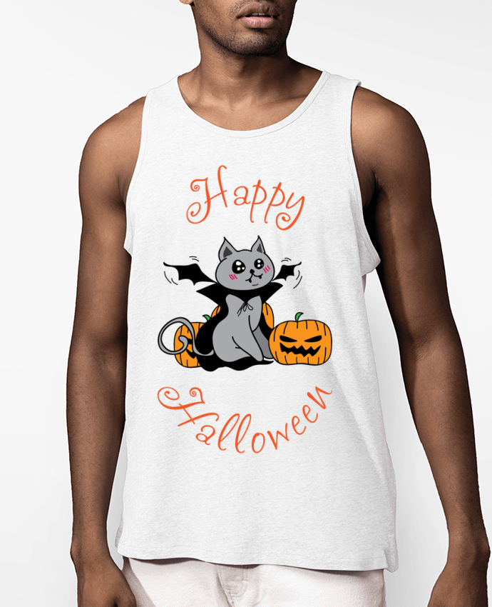 Débardeur Homme Cut Cat Halloween - Chat vampire Par 