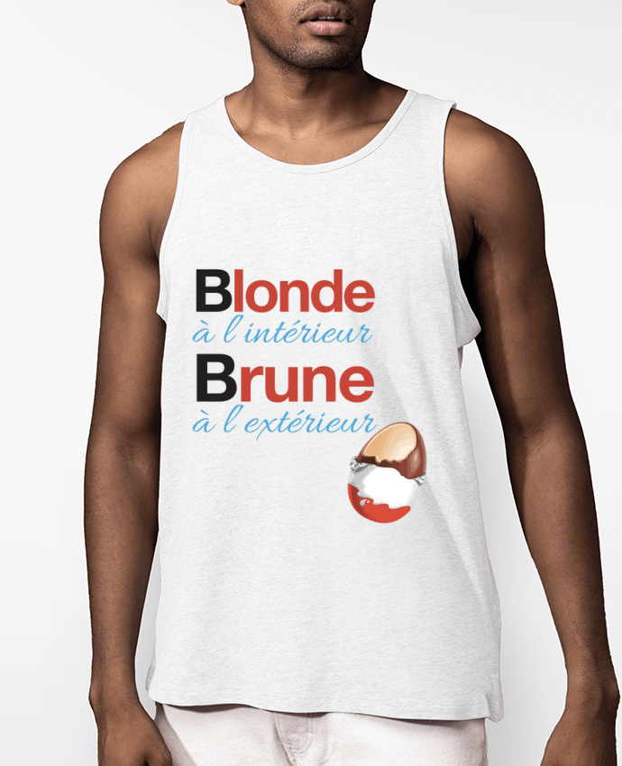 Débardeur Homme Blonde à l'intérieur / Brune à l'extérieur Par Monidentitevisuelle
