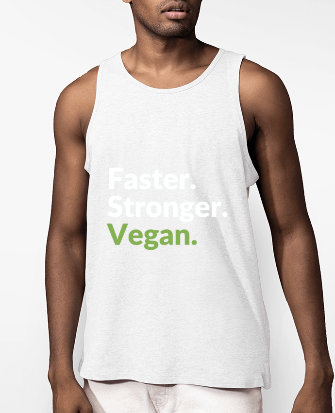 Débardeur Homme Faster. Stronger. Vegan. Par Bichette