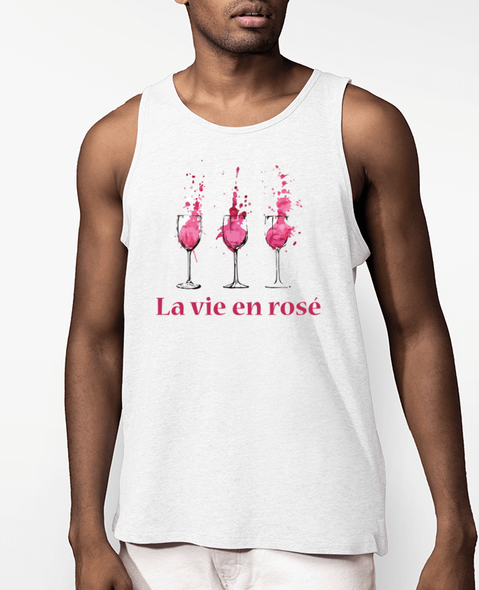 Débardeur Homme La vie en rosé Par tunetoo