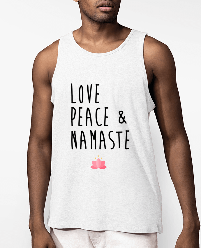 Débardeur Homme Bio Love, Peace & Namaste Par tunetoo