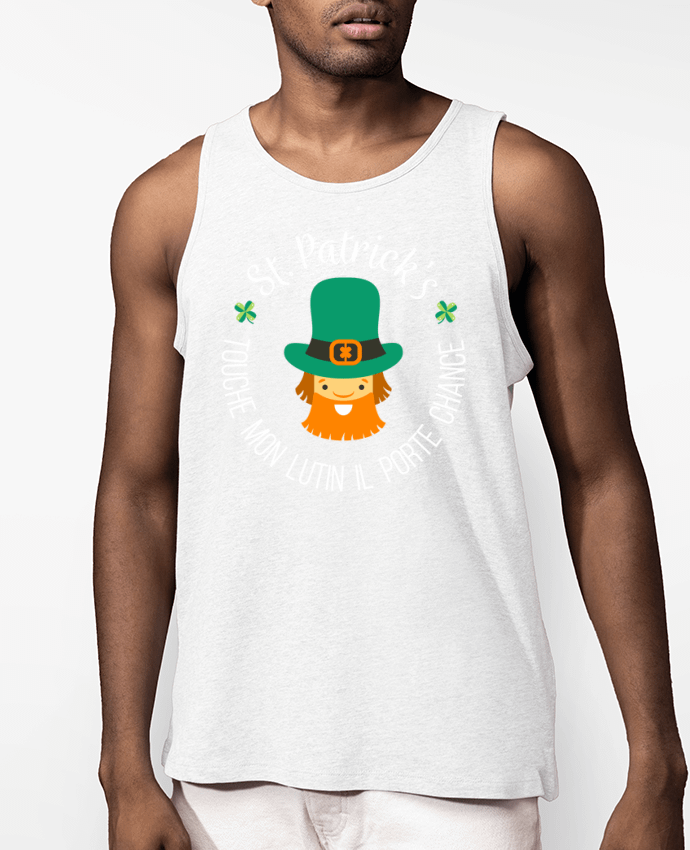 Débardeur Homme Saint Patrick, Touche mon lutin il porte chance Par tunetoo