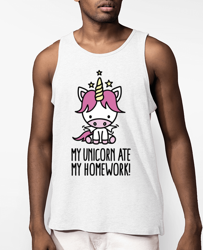 Débardeur Homme My unicorn ate my homework Par LaundryFactory