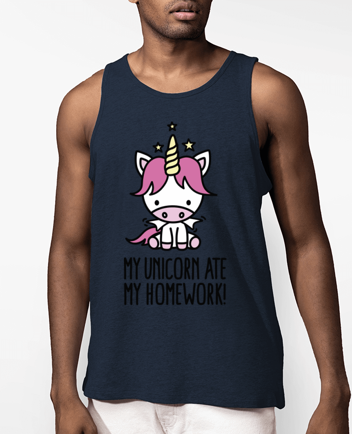 Débardeur Homme My unicorn ate my homework Par LaundryFactory