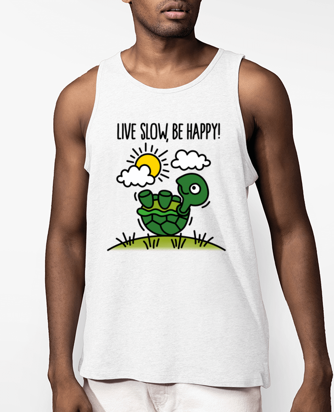 Débardeur Homme LIVE SLOW BE HAPPY Par LaundryFactory