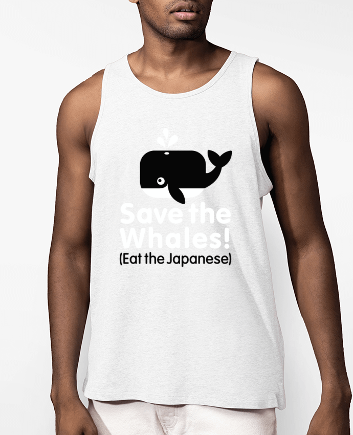 Débardeur Homme SAVE THE WHALES EAT THE JAPANESE Par LaundryFactory