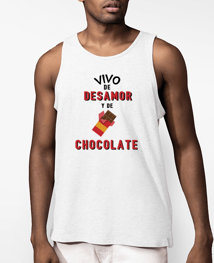 Débardeur Homme Vivo de desamor y de chocolate Par tunetoo