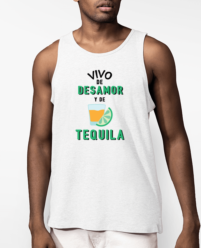 Débardeur Homme Vivo de desamor y de tequila Par tunetoo