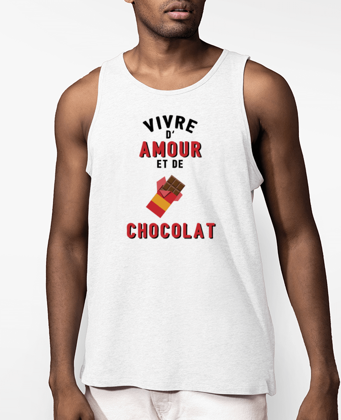 Débardeur Homme Vivre d'amour et de chocolat Par tunetoo