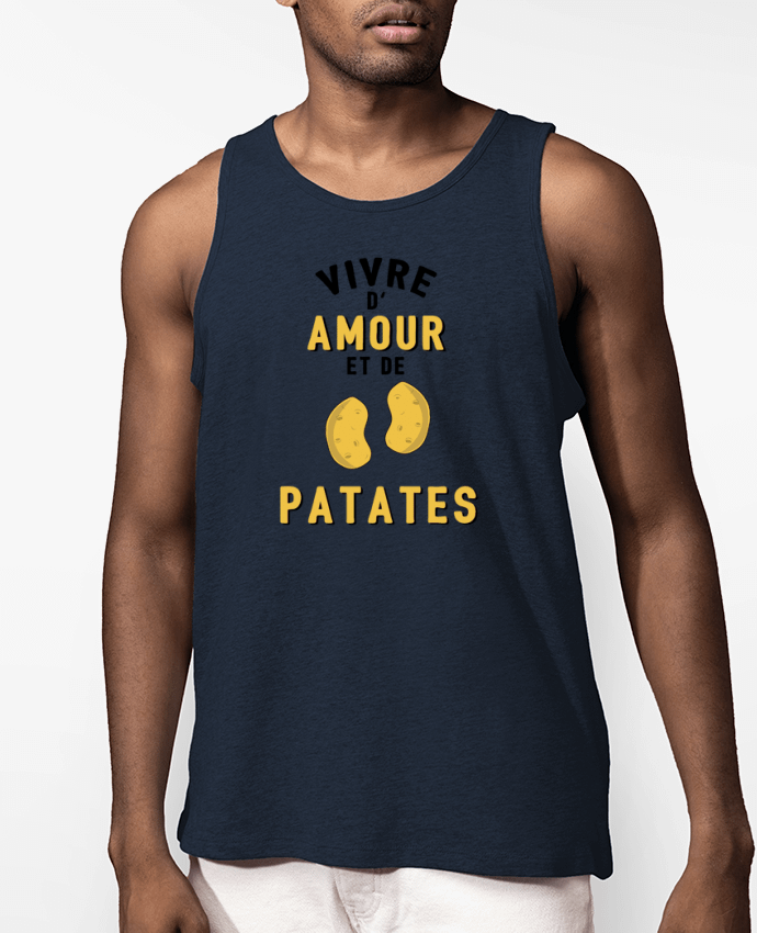 Débardeur Homme Vivre d'amour et de patates Par tunetoo