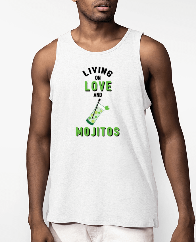 Débardeur Homme Living on love and mojitos Par tunetoo