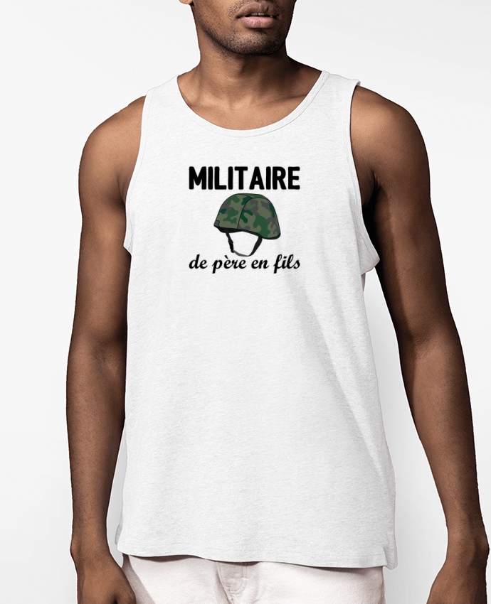 Débardeur Homme Militaire de père en fils Par tunetoo