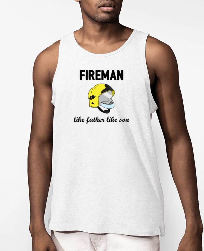 Débardeur Homme Fireman Like father like son Par tunetoo