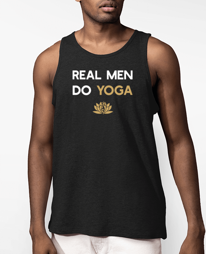 Débardeur Homme Real men do yoga Par Original t-shirt