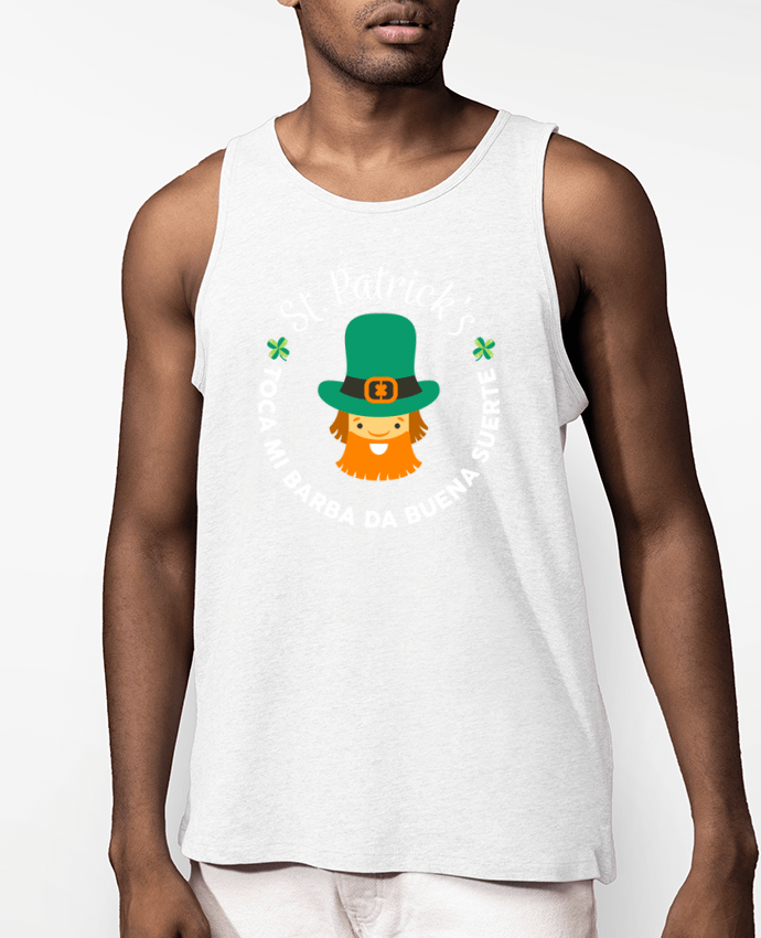Débardeur Homme Bio Toca mi barba - St Patrick Par tunetoo
