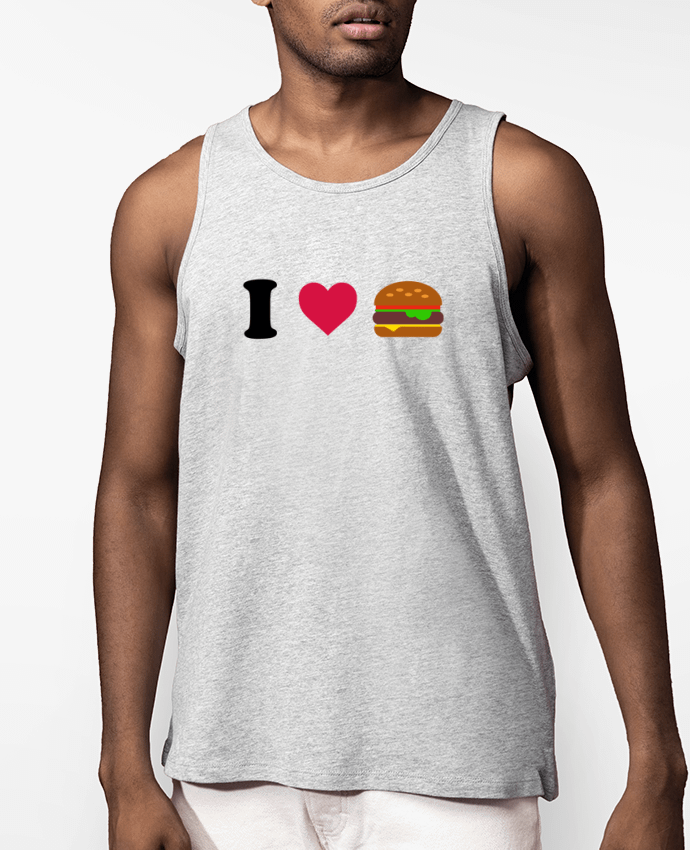 Débardeur Homme I love burger Par tunetoo