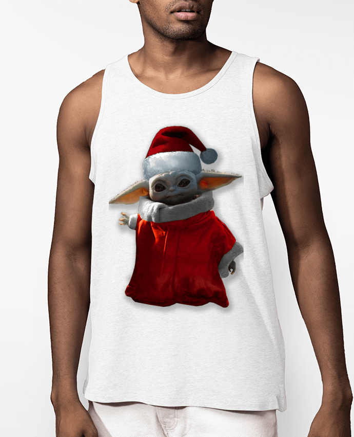 Débardeur Homme Baby Yoda lutin de Noël Par Kaarto