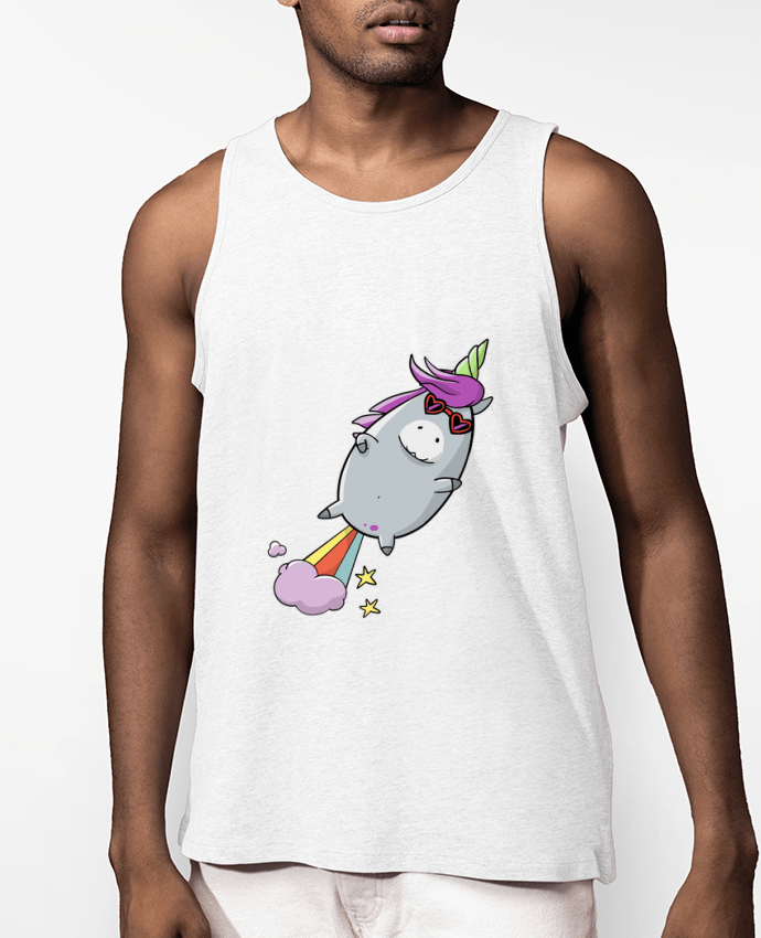 Débardeur Homme Bio Licorne à propulsion naturelle Par TOMI AX