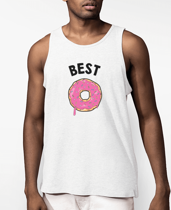 Débardeur Homme Best Friends donut coffee Par tunetoo