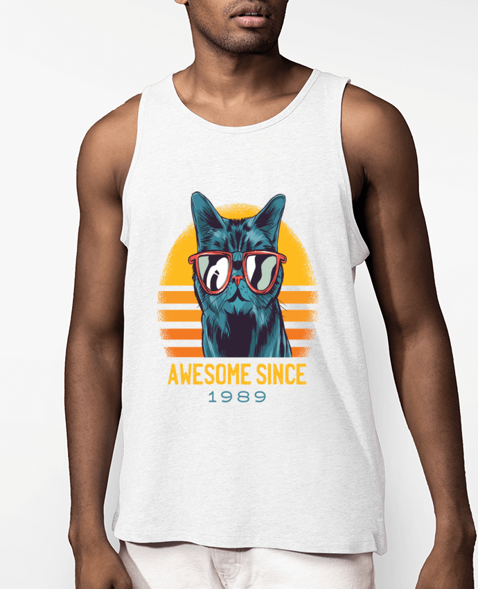 Débardeur Homme Awesome Cat Par cottonwander
