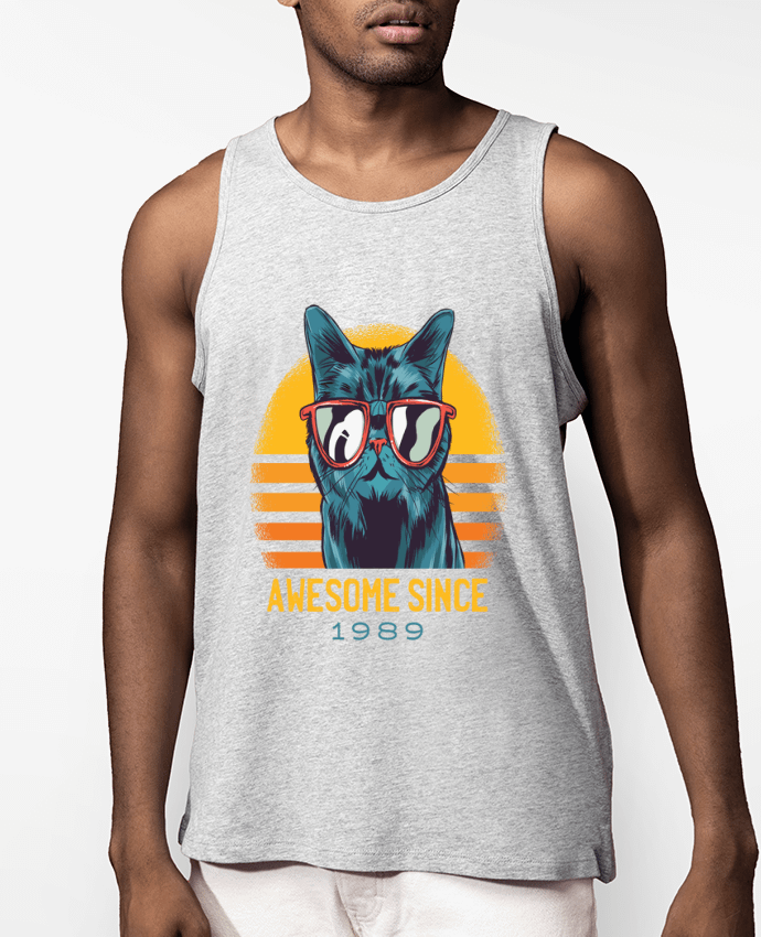 Débardeur Homme Awesome Cat Par cottonwander