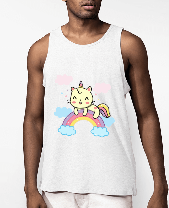 Débardeur Homme Gato Feliz sobre Arcoiris Par MaaxLoL