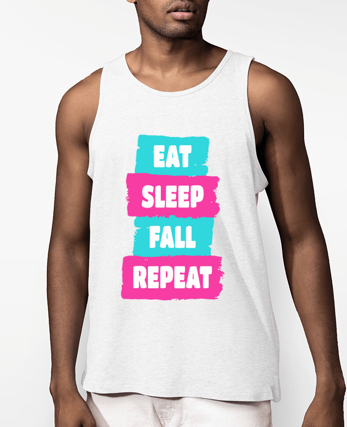 Débardeur Homme Eat Sleep Fall Repeat - Fall Guys Par Geekshow
