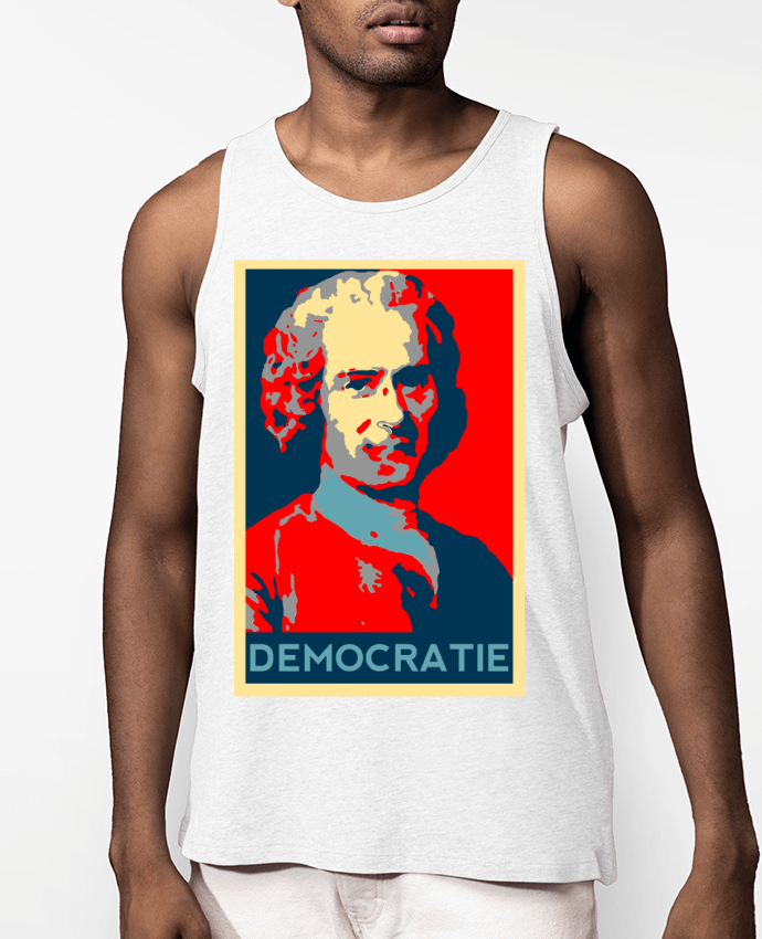 Débardeur Homme Jean-Jacques Rousseau - Démocratie Par Hémipléjik