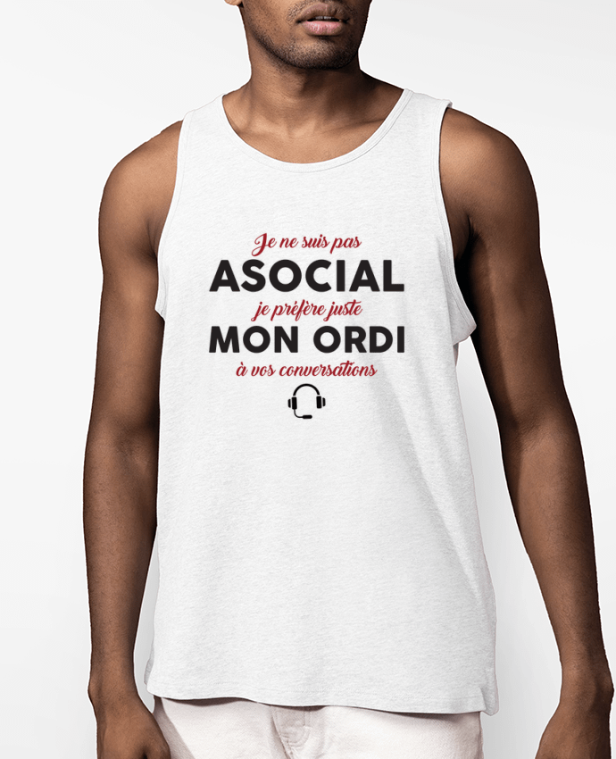 Débardeur Homme Je préfère mon ordi Par tunetoo