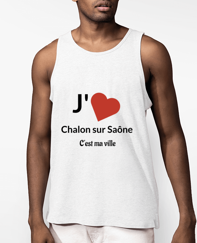 Débardeur Homme J'aime ma ville Chalon sur Saône Par Lewismarquee