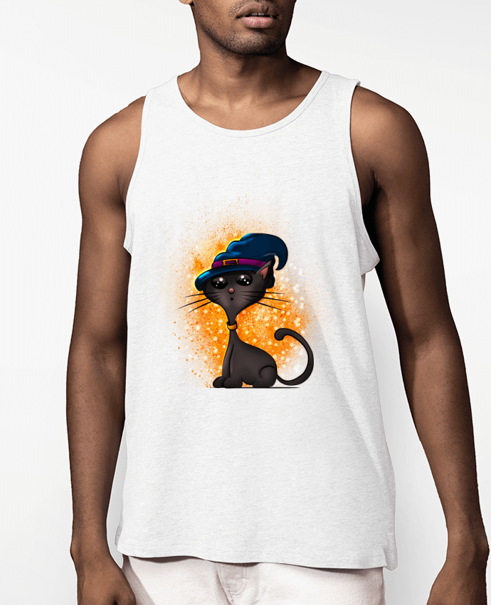 Débardeur Homme Chat sorcier d'halloween Par GraphiCK-Kids
