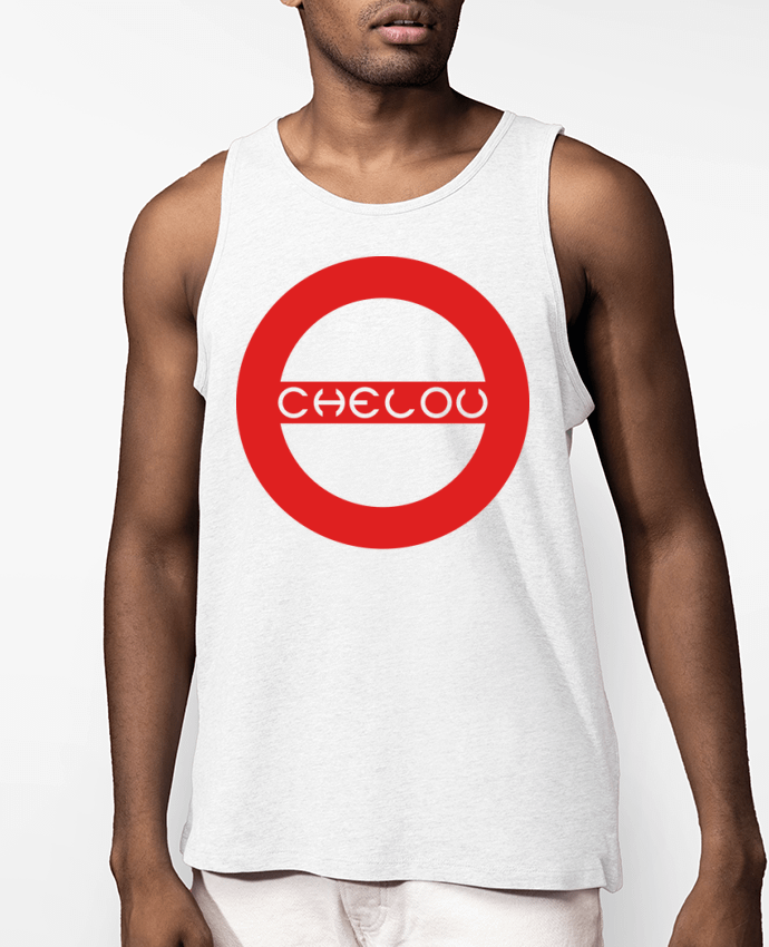 Débardeur Homme Bio Chelou - Emblème Rouge Par Chelou