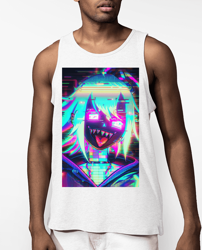 Débardeur Homme Creepy Glitch Girl Par MagicDesign