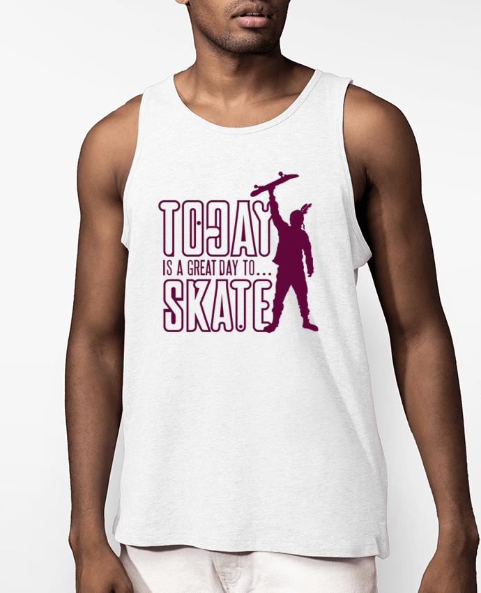 Débardeur Homme Today is a Great Day to Skate - Purple Par Geronimo Gorilla SylverBack