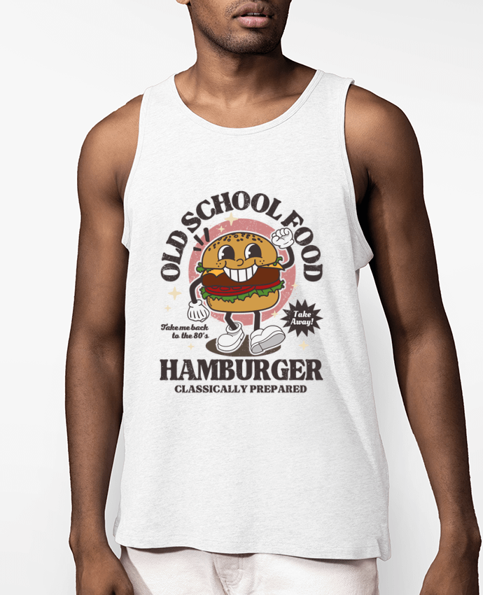 Débardeur Homme Old school Food - Hamburger Par LM2Kone