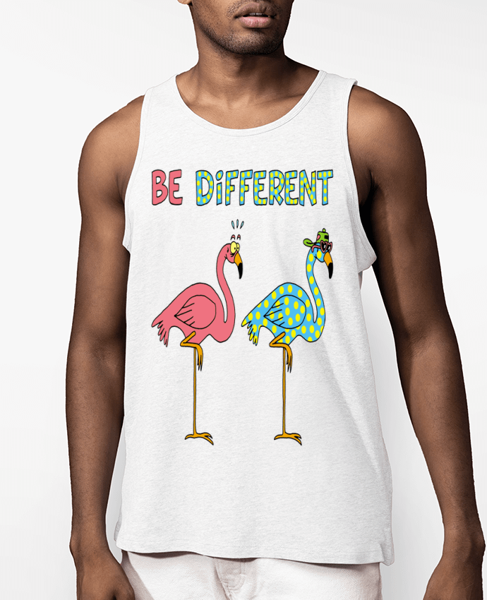 Débardeur Homme Flamant rose différent Par LAGUENY